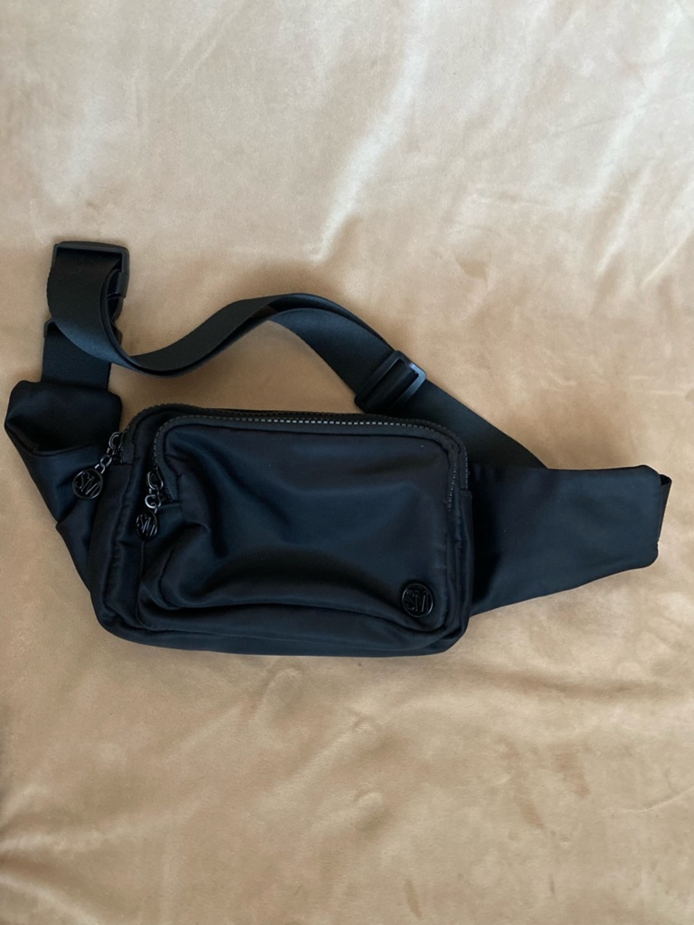 Steve Madden Black Nylon Belt Bag with Adjustable Strap
